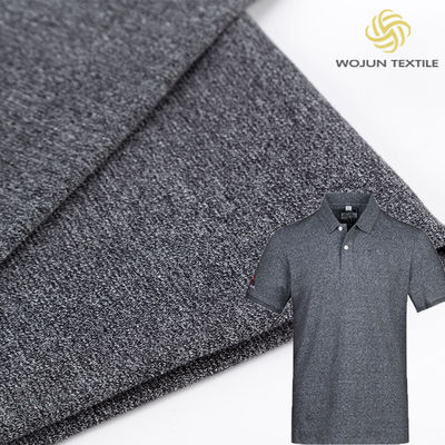 Tecido de tricô sólido resistente ao desgaste 165g Material tingido de fio para camisa de polo