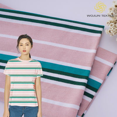 Absorvente de humidade e respirável e Lycra algodão tecido de algodão a riscas para camiseta