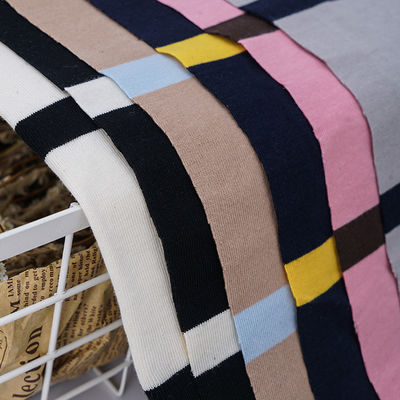 Bom preço. Elegante e durável confortável e duplo fio de algodão simples tecido de algodão a riscas para camiseta on-line