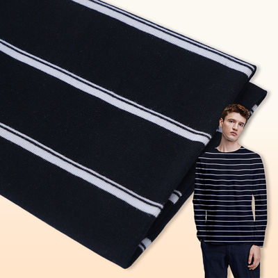 Bom preço. Fios duráveis de algodão puro e tecido de material absorvente e riscado respirável para vestuário desportivo on-line