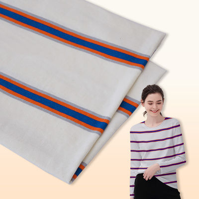 Absorvente de humidade e respirável e Lycra algodão tecido de algodão a riscas para camiseta