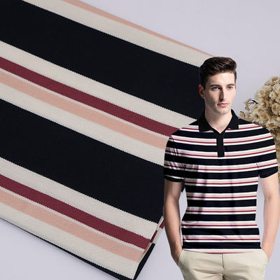 Saudável e suave rígido respirável refrescante Lenjing Modal Material listrado Tecido para polo camisa