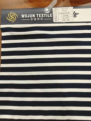 Anti-pilling e elástico aconchegante material de secagem rápida e listrada Tecido para camiseta
