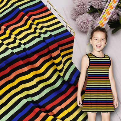Tecido de algodão estriado à moda e amigável à pele para camiseta