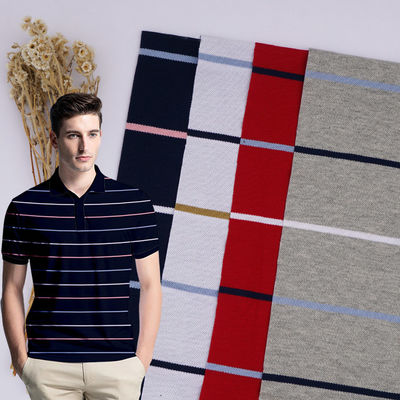 Confortável Boa textura Moderno Tecido de material listrado Para camisa de polo