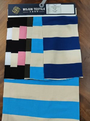 Tecido de tricô com raias confortável e clássico respirável para camisa de polo