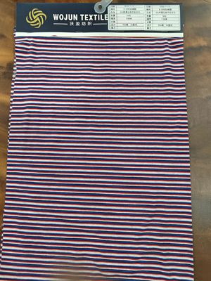 Bom preço. Tintura de fio e textura suave e saudável Tecido de tricô a riscas para camiseta on-line