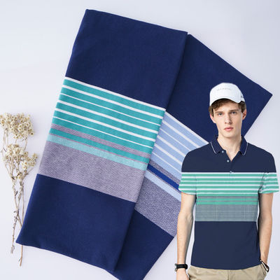 21S Saúde e Segurança respiráveis e tecido de malha único com listras para camisa de polo