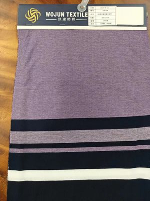 Texturas naturais confortáveis e respiráveis Tecido de material flexível com listras para camisa de polo