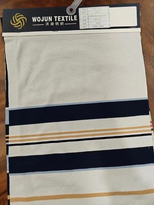 Excelente elasticidade e tecido de malha de madeira com listras duráveis para camisa de polo