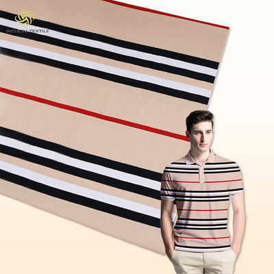 Bom preço. Tecido de malha de madeira com listras, fácil de manter e resistente a rugas, para estilos de vida ocupados on-line