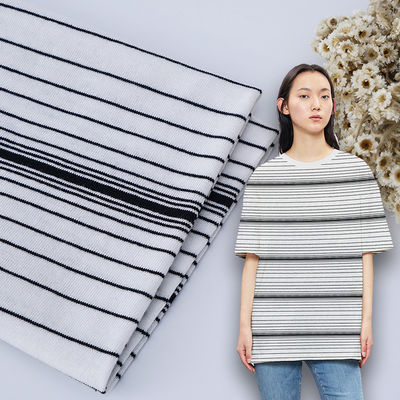 Bom preço. Tecido de material listrado de alta qualidade e absorvente de umidade para uso casual on-line