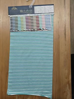 Bom preço. Fácil de cuidar e durável e amigável para a pele Tecido de malha a riscas para camiseta on-line