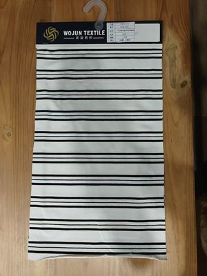 Largura 175cm Texturas claras Tecido de material natural com listras para uso casual