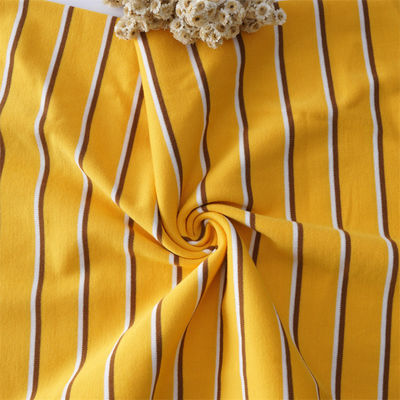 Bom preço. Tecido de malha de madeira a riscas, respirável e higroscópico, para uso casual on-line