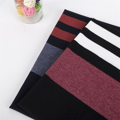 Bom preço. Tecido de malha de alta qualidade, que absorve suor e que pendura rígido e suave, com listras, para Jersey. on-line