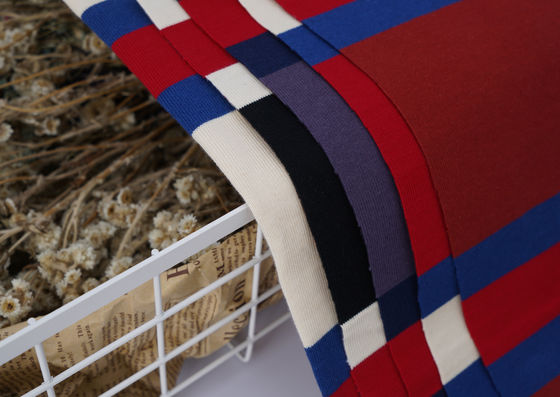 Bom preço. Tecido de material listrado sustentável e ambientalmente correto, absorvente de suor, para uso casual on-line