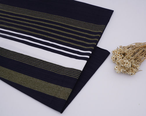 Tecido de material listrado versátil e confortável para camiseta