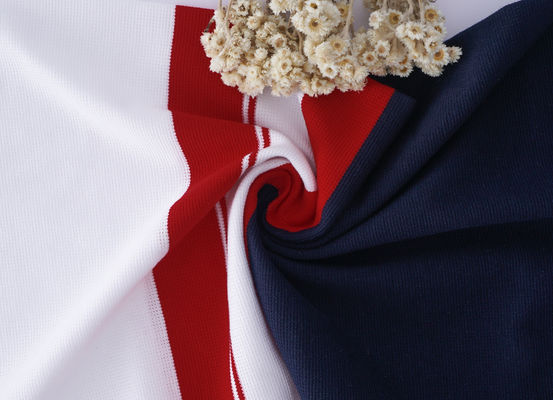 Tecido de malha com raias confortável e natural para uso casual