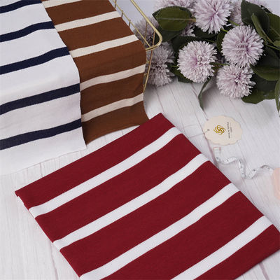 Tecido de malha, resistente ao desgaste, absorvente de suor, com listras, para camisa de polo