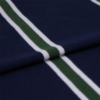 Boa textura Respirável Durável Resistente ao desgaste Tecido de tricô a riscas Para camisa de polo