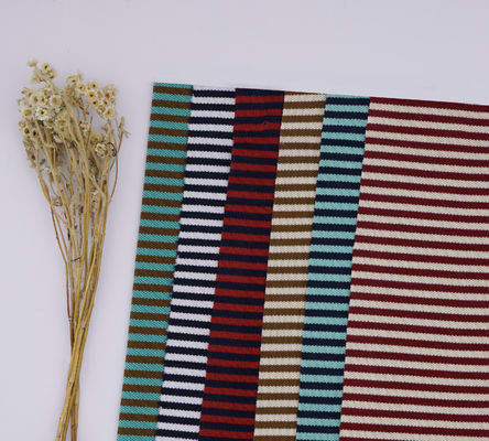 Bom preço. Tecido de malha listrada e nítida, confortável, amigo da pele e anti-rugas para camiseta on-line