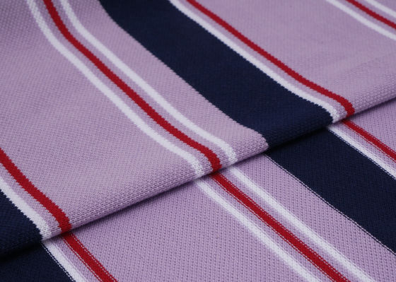 Bom preço. Tecido de malha listrado saudável, ecológico e respirável para camiseta on-line