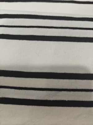Bom preço. Tecido de malha listrado 95% algodão 5% elastano para uso casual on-line