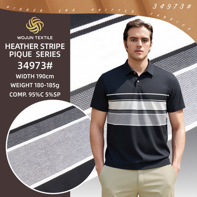 Breathable And Wear-Resistant Crisp And Stylish  Cotton Pique Fabric For Polo Shirt