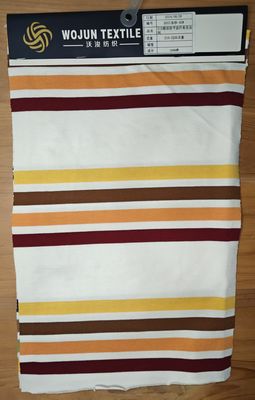 Bom preço. Tecido de malha listrada suave, confortável e saudável para camiseta on-line