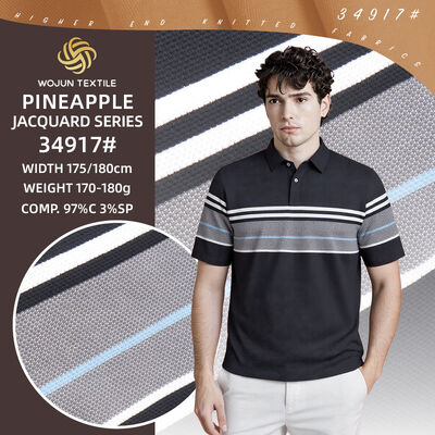 Bom preço. Skin-Friendly And Clean And Tidy And Structured And Stylish Striped Knit Fabric  For T-Shirt on-line