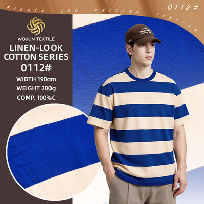 Bom preço. Skin-Friendly And Durable And Washable Stylish Striped Knit Fabric  For T-Shirt on-line