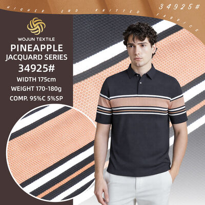 Bom preço. Série Textura Abacaxi: Tecido de malha listrada 95/5 Algodão Spandex (175cm) on-line