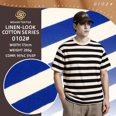 Bom preço. Tecido de algodão listrado saudável e confortável para camisa polo on-line