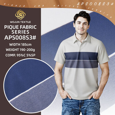 Bom preço. Tecido de malha listrada respirável, resistente ao desgaste, absorvente de umidade e saudável para camisa polo on-line