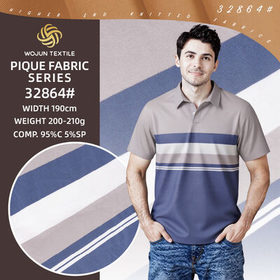 Bom preço. Tecido Piqué de Algodão Listrado com 190cm de Largura: Estrutura Premium para Polos Masculinos on-line