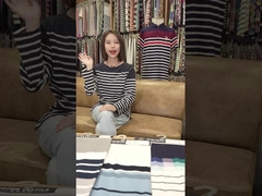 Amigável para a pele Confortável Respirável Boa textura Fio Tintado Tecido de algodão listrado Para camiseta